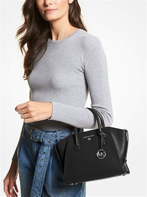 michael kors aria small satchel|Avril Small Leather Top.